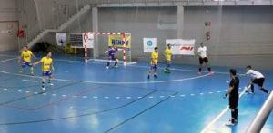 Un lance del encuentro entre Cádiz Virgili y Ceutí B