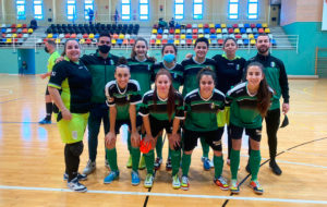 Formación del CD Hércules, este domingo en el pabellón 'Guillermo Molina'