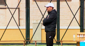 José Juan Romero, entrenador de la AD Ceuta FC, este jueves en el José Martínez 'Pirri'