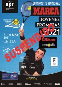Cartel del torneo suspendido por el Covid-19