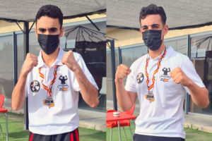 Yhasin Enfeddal y Mohamed Mohamed, con las medallas de plata conquistadas en Guadalajara