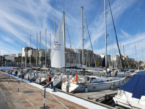 Barcos participantes, en el pantalán del Puerto Deportivo