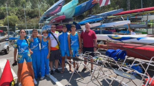 Los jóvenes palistas de Los Delfines han recibido la visita del olímpico ceutí José Ramón López Díaz-Flor