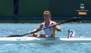 Isa Contreras, durante la final C de K1 500