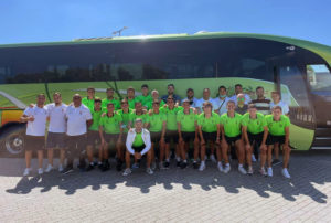 La expedición del Ceuta B, durante el viaje a Huelva