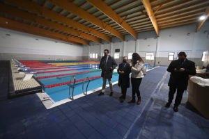 Lorena Miranda, junto al presidente Vivas, en su visita al 'Díaz-Flor' del pasado mes de diciembre