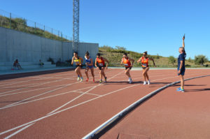 Una imagen de una de las pruebas de atletismo femenino 
