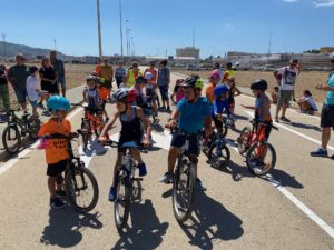 Un momento de una de las pruebas de ciclismo