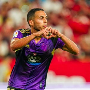 Anuar Tuhami celebra su gol en el Sánchez Pizjuán 