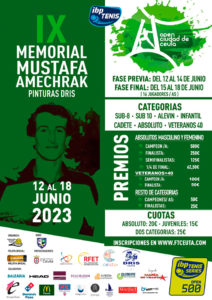 Cartel anunciador del torneo nacional IX Memoral Mustafa Amechrak