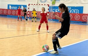 Un lance del partido entre las infantiles de Ceuta y Navarra