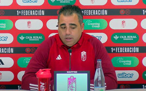 Germán Crespo, en la rueda de prensa posterior al partido 