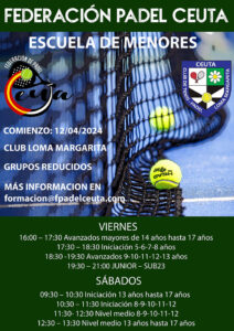 Cartel anunciador de la nueva escuela de pádel 