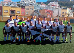 Veteranos de Ceuta, antes de un partido en el José Martínez 'Pirri'