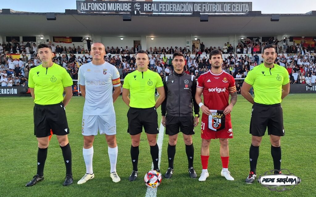 Pérez Hernández, antes del Ceuta-Nàstic del 'play off' de la temporada 23-24
