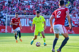 Una imagen del Nàstic-Ceuta del pasado 'play off' de ascenso a Segunda 