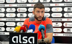 Cristian 'Agüero', este viernes en la sala de prensa del Alfonso Murube 