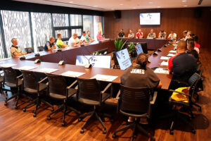 Una imagen de la reunión celebrada este miércoles en la sede federativa 