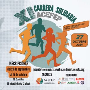 Cartel anunciador de la prueba solidaria de ACEFEP