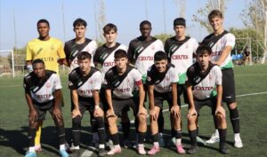 Formación inicial del Sporting Atlético, este miércoles ante el San Félix 📷 Abdeselam Mohamed