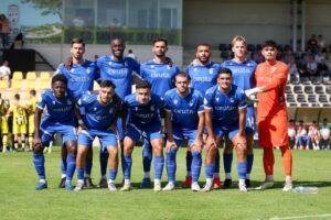 Formación del filial del Ceuta, este sábado en el Muncipal de Lepe 