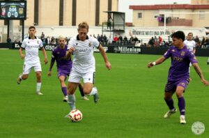 Un momento del partido disputado en el Murube