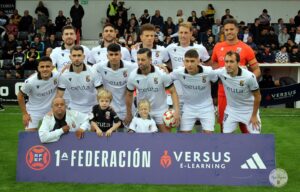 Formación inicial de la AD Ceuta, este domingo en el Alfonso Murube