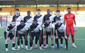 Formación del Sporting Atlético, este sábado en el José Benoliel