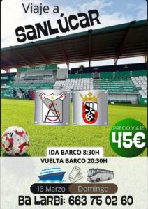 Cartel anunciador de la excursión a Sanlúcar