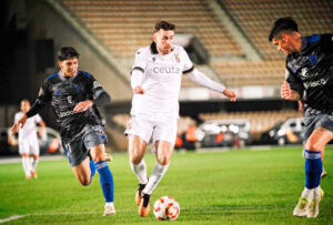 Fran Delgado, en el partido de la Copa del Rey en Jerez