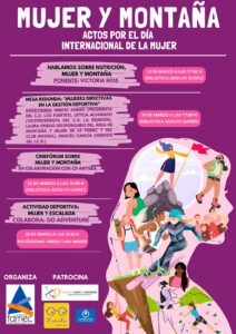 Cartel anunciador de las actividades 'Mujer y Montaña' 