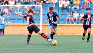 Imagen de un partido de la competición alevín