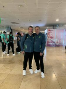 El seleccionador nacional, Jesús Velasco, y Alonso Ruiz