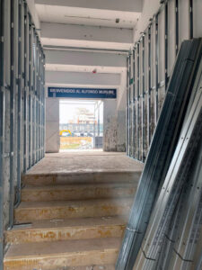 Las obras también avanzan en la zona de vestuarios del estadio