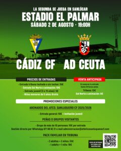 Cartel anunciador del amistoso en Sanlúcar