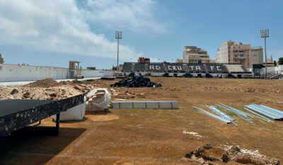 En breve comenzará la instalación de la nueva grada de Preferencia y más tarde, del nuevo césped