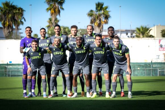 Once inicial de la AD Ceuta en el amistoso disputado contra el Cádiz en Sanlúcar