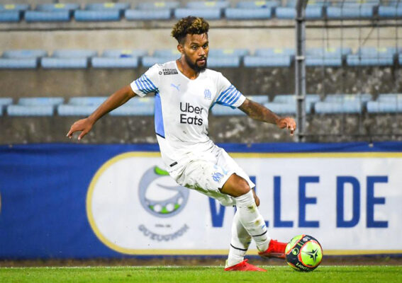 Konrad de la Fuente, en un partido con el Olympic de Marsella 