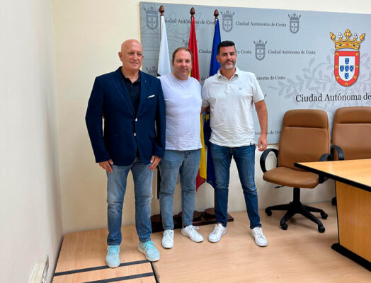 Paco Bernal, Sergio Aguilera y Yasin Harrús, durante la presentación del torneo