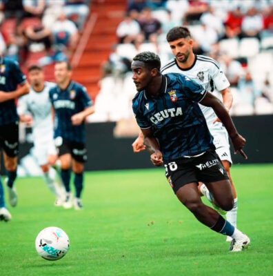 Aboubakar Bassinga, durante el Albacete-Ceuta 