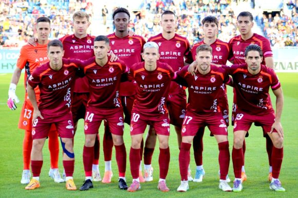 Once inicial de la Cultural Leones, el pasado sábado en Zaragoza